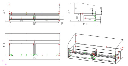 Кровать Джуни 190х80 с ящиками (гаскон пайн+белый)