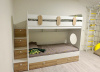 Кровать двухъярусная Фортуна-2 (дуб сонома + белый) 180х80 от Династия Kids