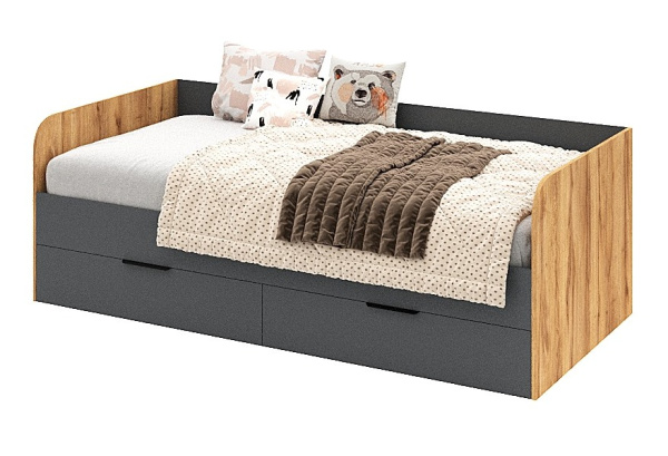 Кровать коллекции Брайт Графит