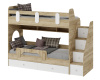 Кровать двухъярусная Фортуна-2 (дуб сонома+белый) 180*80 от Династия Kids