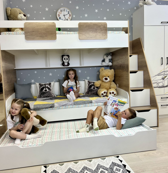 Кровать-чердак Лайт Лофт + кровать Двушка 190х90