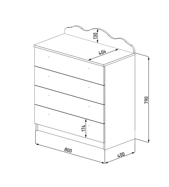 Комод коллекции Жемчужина от Династия Kids
