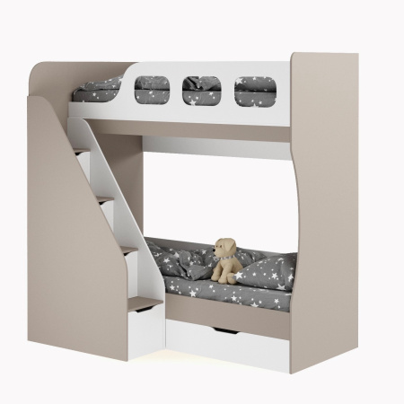 Двухъярусная кровать Умка-7 (цвет белый) 190х80  от Династия Kids