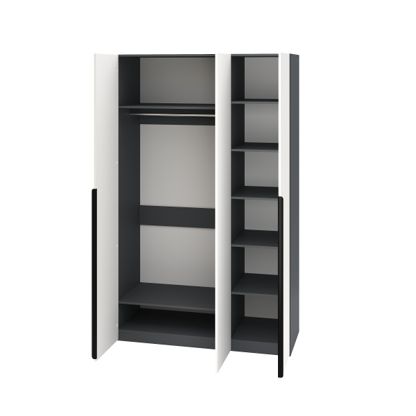 Шкаф 3-х дверный Брайт Графит-2 от Династия Kids