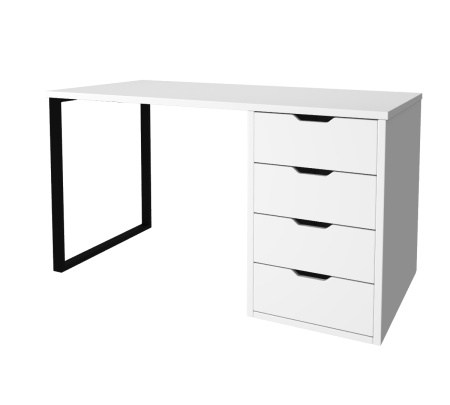 Стол Соло 120 см (белый + опора черная)  от Династия Kids