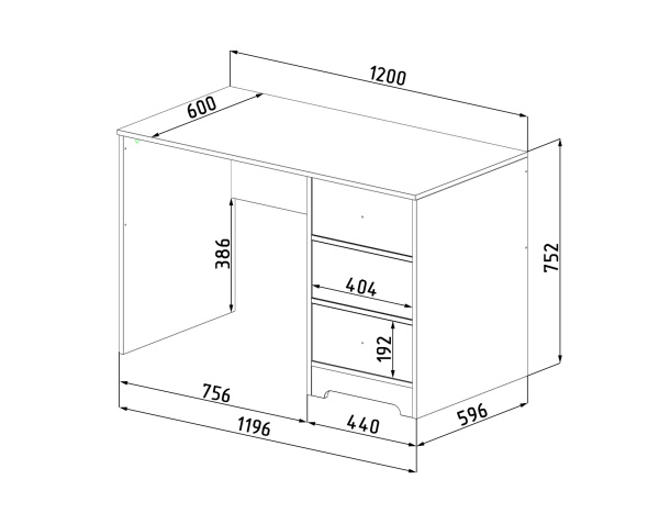 Стол Норд Каньон 120 см от Династия Kids