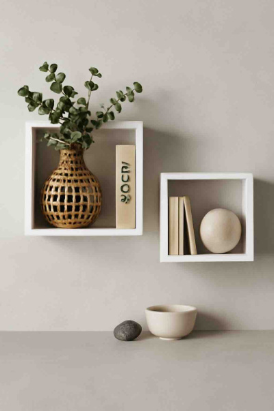 Комплект интерьерных полок Кубики (цвет белый)