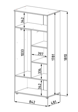 Шкаф для одежды коллекции Фрегат от Династия Kids