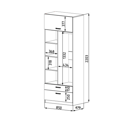 Шкаф Престиж 1.1 New  от Династия Kids