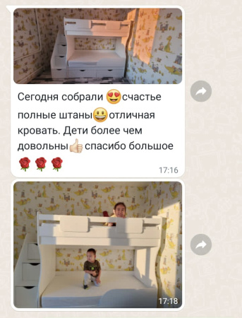 Двухъярусная кровать Альфа Мини 160х80 с бортиком от Династия Kids