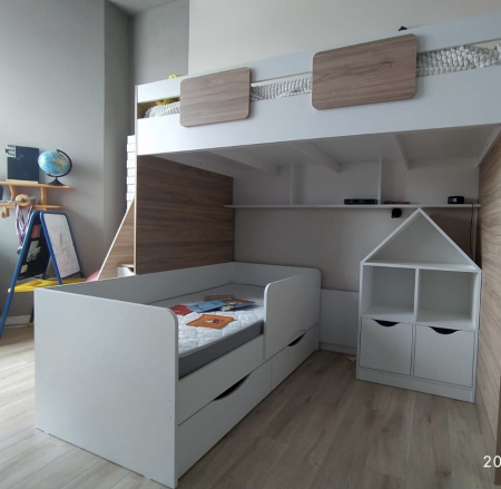 Кровать Малютка 140х80 (цвет белый)  от Династия Kids