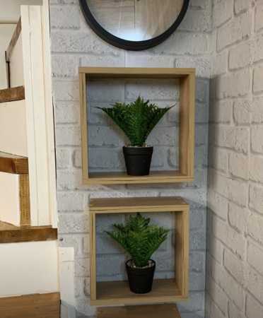 Комплект интерьерных полок Кубики (дуб сонома)