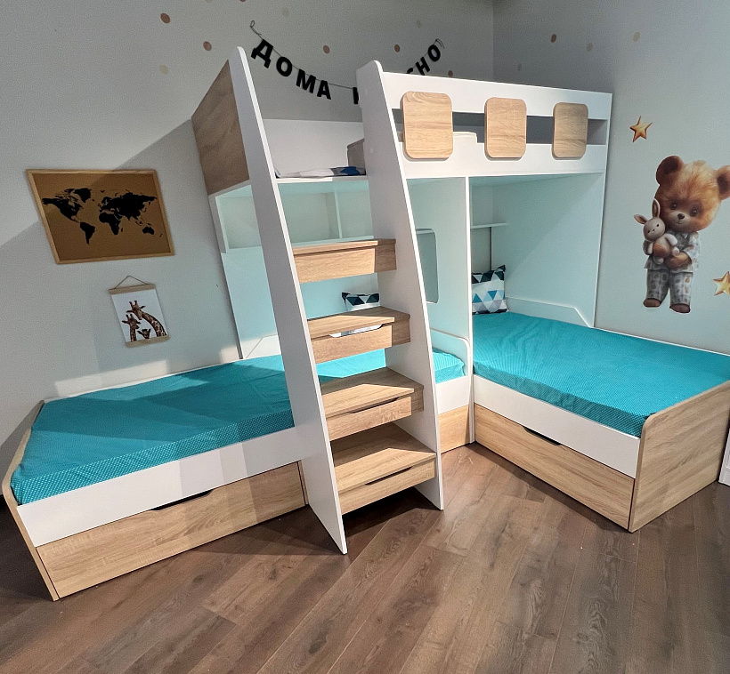 Трехъярусные кровати  Трехъярусные кровати